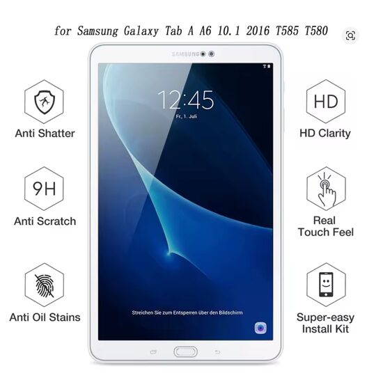 Защитная пленка для экрана, силиконовое стекло, для Samsung Galaxy Tab A6 10.1" 2016 SM-T580